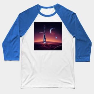 Interplanetary Spaceport Baseball T-Shirt